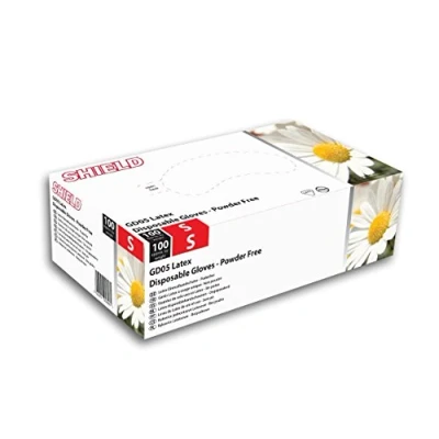 Image of Shield Powder Free Latex Gloves Small Natural (Pack of 100) GD05