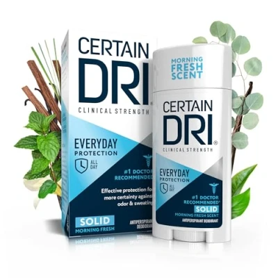 Image of Certain Dri Antiperspirant Deodorant Everyday Strength Clinical All Day Protection Against Odor and Sweating Solid 2.6 oz.