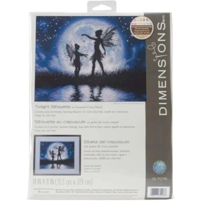 Image of DIMENSIONS 70 35296 Twilight Silhouette, Cotton, Black, Blue, White
