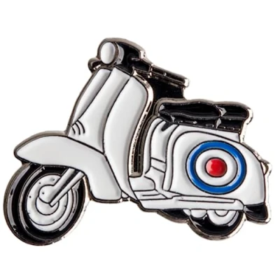 Image of Moped Scooter Rally Northern Soul Motor Bike Metal Enamel Pin Badge Lapel