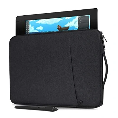 Image of Waterproof Drawing Tablet Sleeve Case Bag for XP Pen Deco 01 V2/ Artist12 Pro, Huion H610 Pro/ HS610 HS611, UGEE M708, Wacom One, GAOMON PD1161, Black