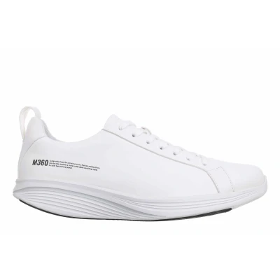 Image of MBT M360 E2 Men&#039;s Trainers. Modern Style. Anatomical and Comfortable Walking Physiological Footwear for Comfort Stability with Rocker Sole. Colour: White