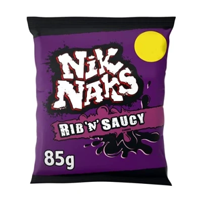 Image of Nik Naks Rib N Saucy Flavour, Pack of 16 x 85 g