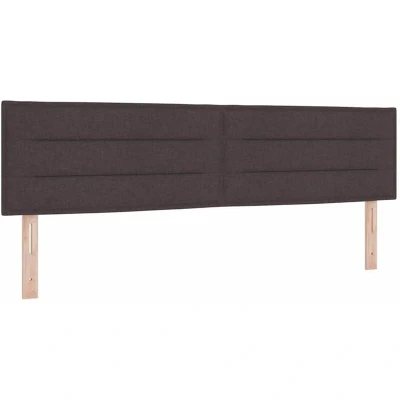 Image of Led Headboard Lines Design Dark Brown 90 cm Fabric Vidaxl