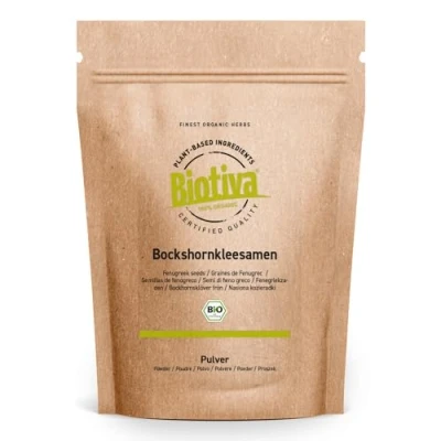 Image of Biotiva Fenugreek seed ground organic 250g Tea or herb Trigonella foenum graecum Packed and controlled in Germany (DE ECO 005)