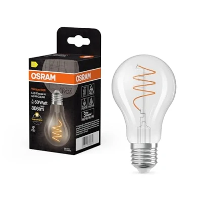 Image of OSRAM LED Vintage E27 5.9W 2,700K Spiral Filament clear