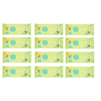 Image of 12x Fred &amp; Flo Kind Gentle Fragranced Wipes 60 Pack