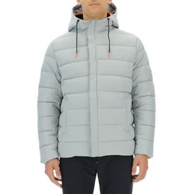 Image of JEEP O102968 G229 XP MAN HOODED TECH PUFFER JACKET W/Zipped Pockets JX23A Medium Grey L
