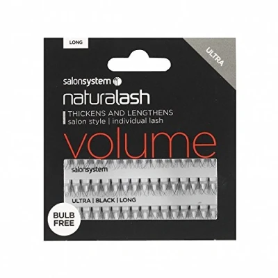Image of Salon System Individual Bulb Free Ultra Black Long Lashes