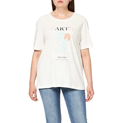 Image of NA KD Women&#039;s Earth Printed T Shirt, White, X Small