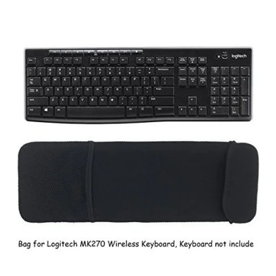 Image of Wommty Neoprene Dust Cover Carrying Case Protector Sleeve Skins Bags with Mesh Pouch for Logitech MK270 Wireless Keyboard and Mouse Combo