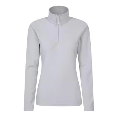 Image of Mountain Warehouse Camber Half Zip Women&#039;s Striped Fleece Lightweight, Warm &amp; Cosy Sweatshirt Top Best for Camping, Outdoors, Travelling Hiking Charcoal S