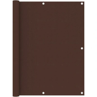 Image of vidaXL Balcony Screen Brown 120x400 cm Oxford Fabric
