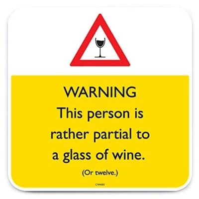 Image of Brainbox Candy Funny &#039;Partial to Wine Coaster&#039; Small Gift Ideas for Him Her Friends Birthday Housewarming Present New Home Gifts Women Men