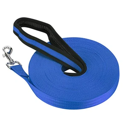 Image of Vivifying Dog Training Lead Leash, 20m/65ft Long Nylon Leash for Pet Tracking Obedience (Blue)