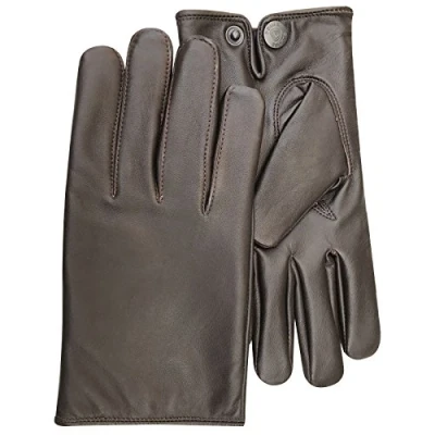 Image of PSS Leather Ultimate Premium Class Winter Warm Comfortable Men&#039;s Classic Slim Fit Fashion Dress Driving gloves Real Genuine Sheep 084 (Brown, M)