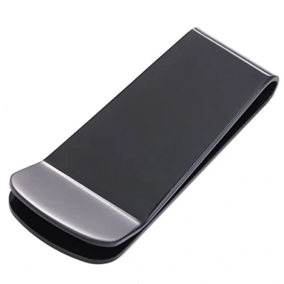 Image of DonDon Men&#039;s Money Clip Stainless Steel Black