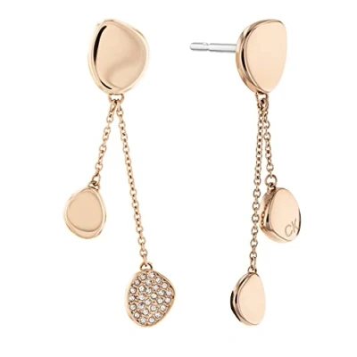 Image of Calvin Klein Women&#039;s FASCINATE Collection Dangle &amp; Drop Earrings Embellished with crystals 35000213
