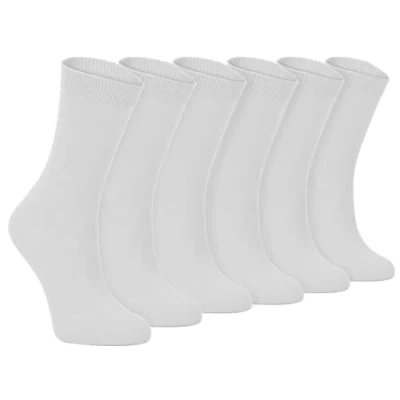 Image of Sock Snob 6 Pairs of Ladies Thin Plain Coloured Cotton Rich Ankle Socks 4 7 uk (4 uk, PL30 Purple) White)