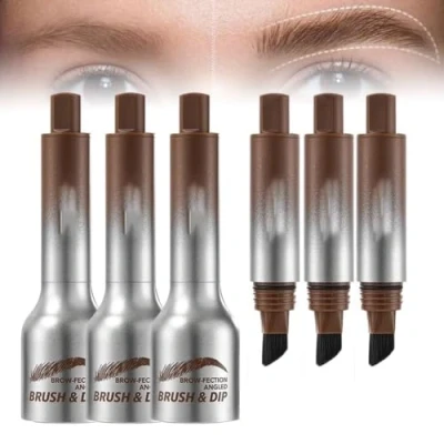 Image of Maybelucky Eyebrow Brush,Brow Fection Angled Brush &amp; Dip Chocolate, Natural Makeup Eye Brow Pencil,Anti Smudge Brush, Portable Waterproof Matte Kit(ESPRESSO)
