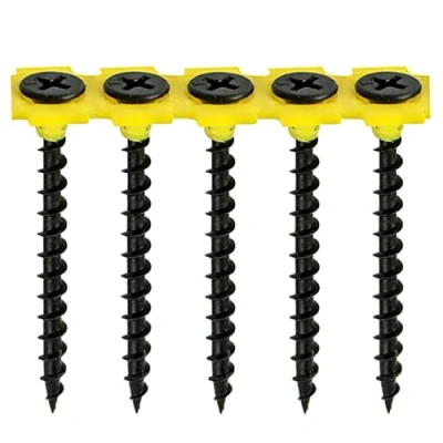 Image of TIMCO 00075COLDYS Collated Coarse Drywall Screw PH2 Bugle Head 4.2 x 75 Black Box of 500