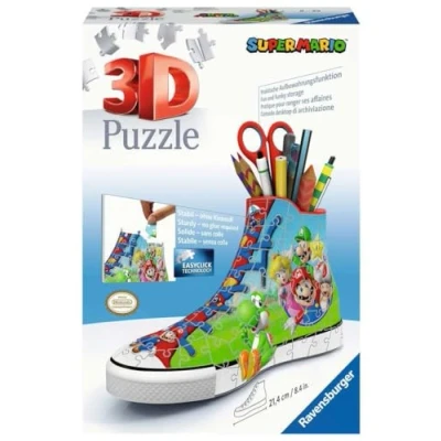 Image of Ravensburger Super Mario Brothers Shoe 3D Jigsaw Puzzles for Kids &amp; Adults Age 8 years Up 108 Pieces No Glue Required