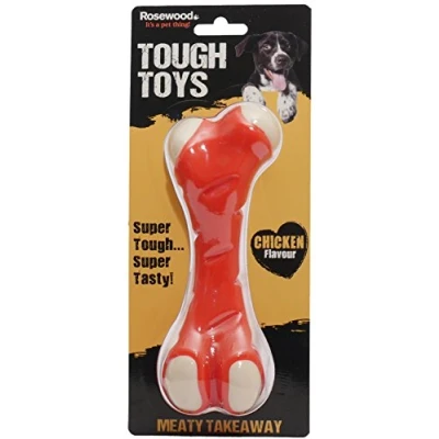 Image of Rosewood Meaty Chicken Takeaway Bone Tough Dog Toy, Large