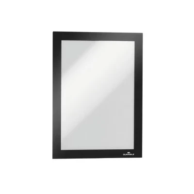 Image of Durable DURAFRAME Self Adhesive Magnetic Frame A5 Format In Black Pack of 2 Frames Document for Professional Internal Signage