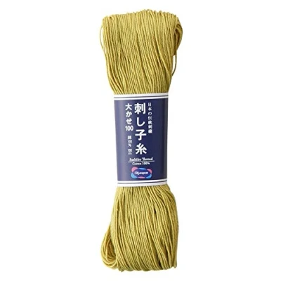 Image of Olympus Sashiko Thread 100m Skein col.106 Goldenrod Japanese Embroidery &amp; Quilting