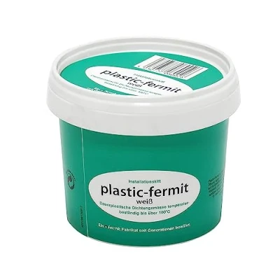 Image of Stabilo Sanitaer Plastic fermit Sealing Paste 500 g, Permanent Temperature Resistant up to 100 C, Kneadable Sealant Suitable for Cold and Hot Water