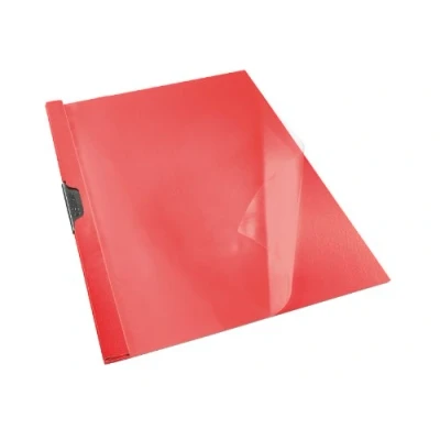 Image of Esselte Clip Folder, fits up to 30 A4 Sheets, Flexible Plastic, VIVIDA Range red