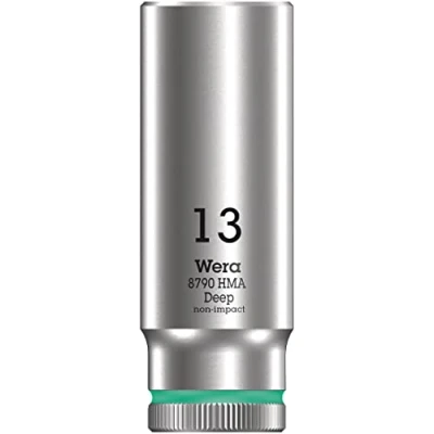 Image of Wera 05004510001 8790 HMA Deep Socket, Turquoise, 13.0 mm