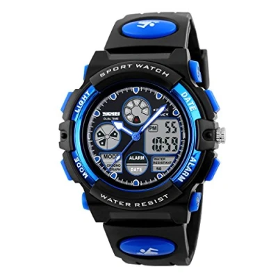 Image of Kids Outdoor Sport Watch Waterproof Swimming Led Digital Watches with Alarm Back Light for Boys Girl black