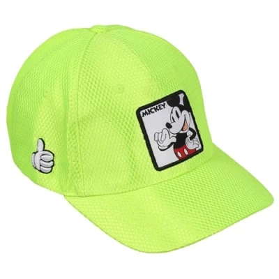 Image of Disney Mickey Mouse Boy&#039;s neon Green Baseball Cap, Adjustable (UK, Numeric, 5 1/2, 6, Standard, Green)