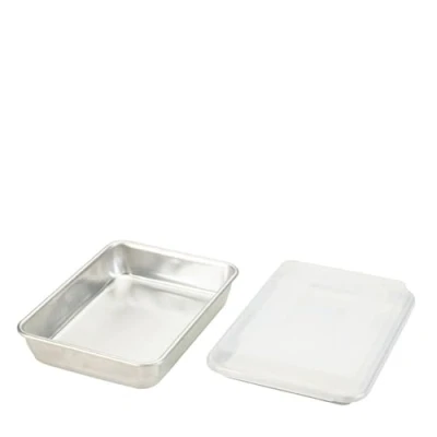 Image of Nordic Ware Naturals 3 Piece Baking Pan Set, Natural Aluminium Sheet with Superior Heat Conductivity, Premium Bakeware Made in The USA, Silver