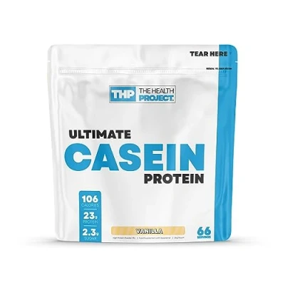 Image of The Health Project Ultimate Casein Protein Conscious Slow Digesting Supplement Over 23g Low Carbs, Fat 2kg (Vanilla)
