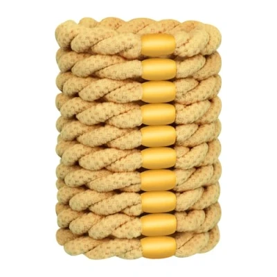 Image of JessLab Hair Ties for Women, Durable Elastic Twist Rope Bands, Gentle No Damage Accessories All Types, Yellow