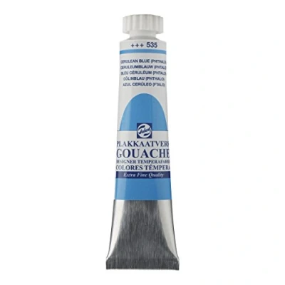 Image of Talens Cerulean blue ( phthalo ) GOUACHE PAINT 20ml