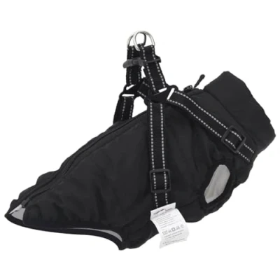 Image of vidaXL Dog Coat with Reflective Waterproof Harness, L, Winter Coat, and Puppy Harness