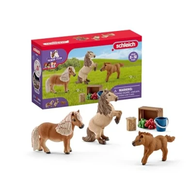 Image of Schleich 41432 Mini Shetland Family, ages 5+, HORSE CLUB Playset, 8 pieces, exclusive to Amazon