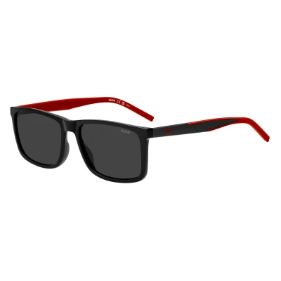 Image of Hugo Boss Man HG 1337/S 807/IR Sunglasses Acetate Black Grey Squared Normal