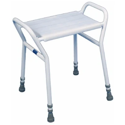 Image of Aidapt Height Adjustable Shower and Bath Stool with Anti Slip Feet, Easy Clean Surface Hand Grip to Aid Stability. For Users Who are Elderly, Disabled, Pregnant or Unsteady on their Feet