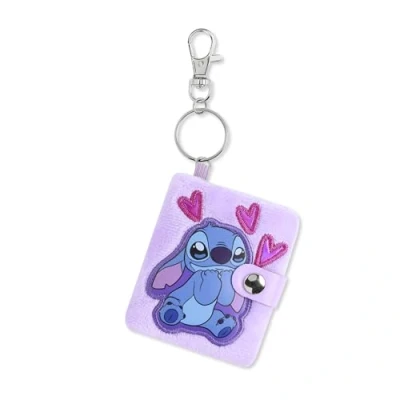 Image of Disney Stitch Kids Pink Heart Fluffy Mini Diary Travel Notebook Keychain GH00340RL.PH