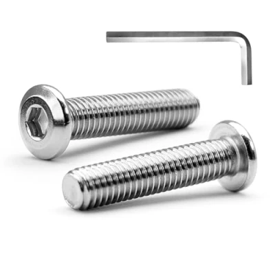 Image of MINHER M4 x 35mm 20Pcs Flat Head Hex Socket Cap Screws Bolts, Furniture 304 Stainless Steel 18 8, Full Thread (with Spanner)