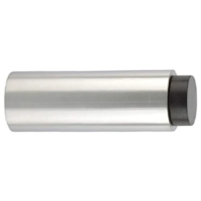 Image of Evi Herrajes 04019875TPMAM Fittings I 198/75 pared Manilla Stopper, Matte Finish (Stainless Steel) Black Rubber