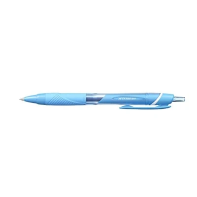 Image of uni ball JETSTREAM SXN 150 07 RETRACTABLE ROLLERBALL PEN [Pack of 3] Light Blue Barrel with Ink
