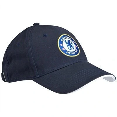 Image of Chelsea FC Football Club Crest Badge Logo Navy Blue Baseball Cap Hat Official