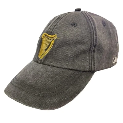 Image of Guinness Harp Baseball Cap Washed Black