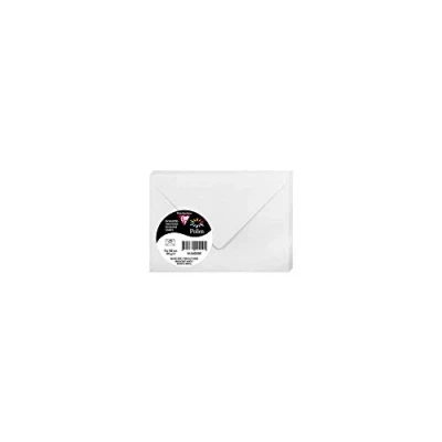 Image of Clairefontaine Ref 54030C Pollen Iridescent Envelopes (Pack of 20) 75 x 100mm in Size, 120gsm Paper, Suitable for Use with Inkjet or Laser Printers White