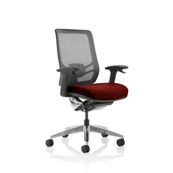 Image of Ergo Click Bespoke Fabric Seat Ginseng Chilli Black Mesh Back